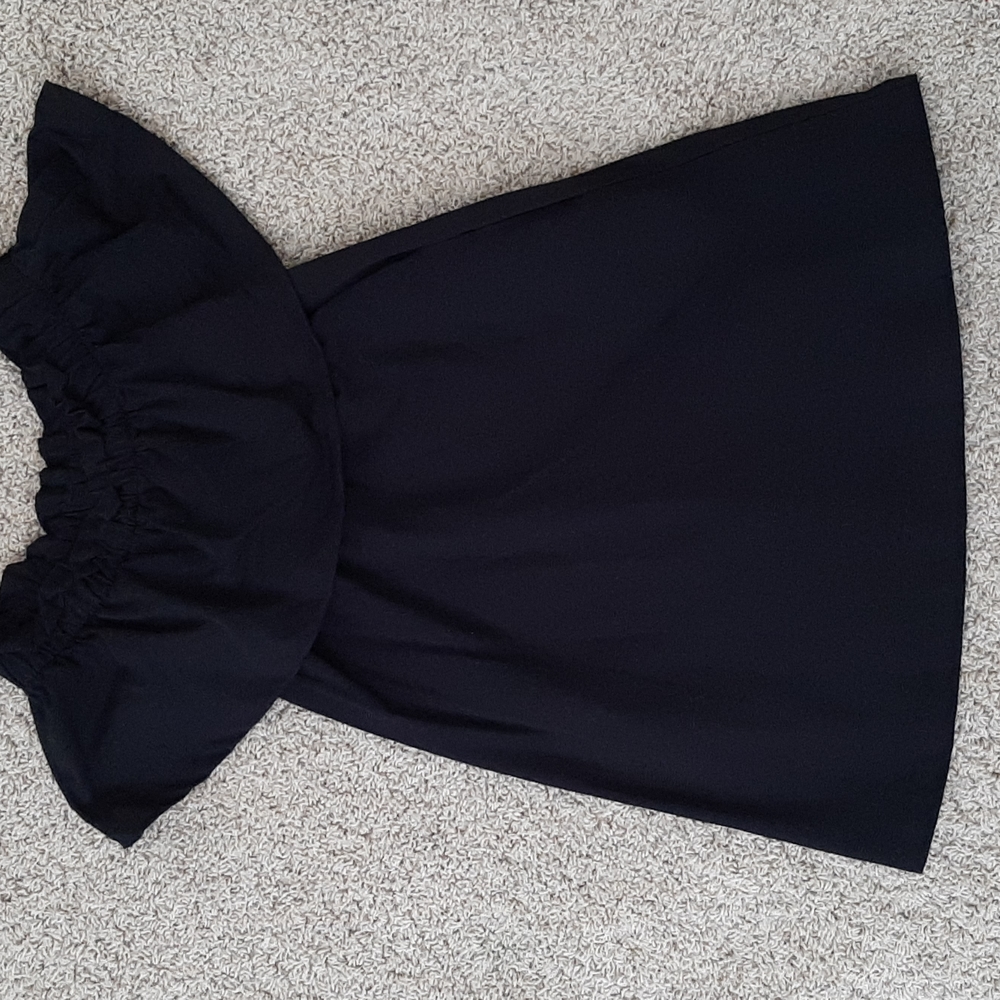 Black Off Shoulder Dress w/ Pockets